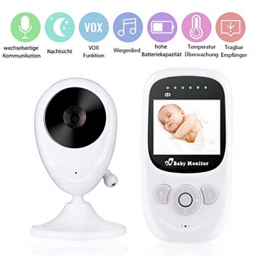 DEYACE Babyphone mit Kamera, Wireless Video Baby Monitor mit Digitalkamera, Nachtsicht Temperaturüberwachung & 2 Way Talkback System Babyfon - 1