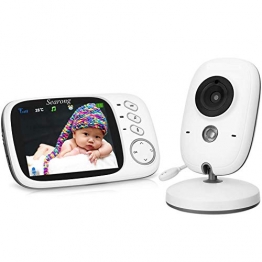 Babyphone 3.2 Zoll Babyphone mit Kamera Video Überwachung Smart Baby Monitor TFT LCD Digital dual Audio Funktion,Temperatursensor, Schlaflieder, Nachtsicht, Gegensprechfunktion - 1